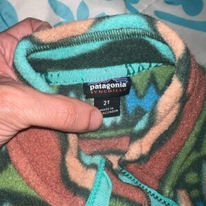 Patagonia Synchilla Fleece in Teal and Brown